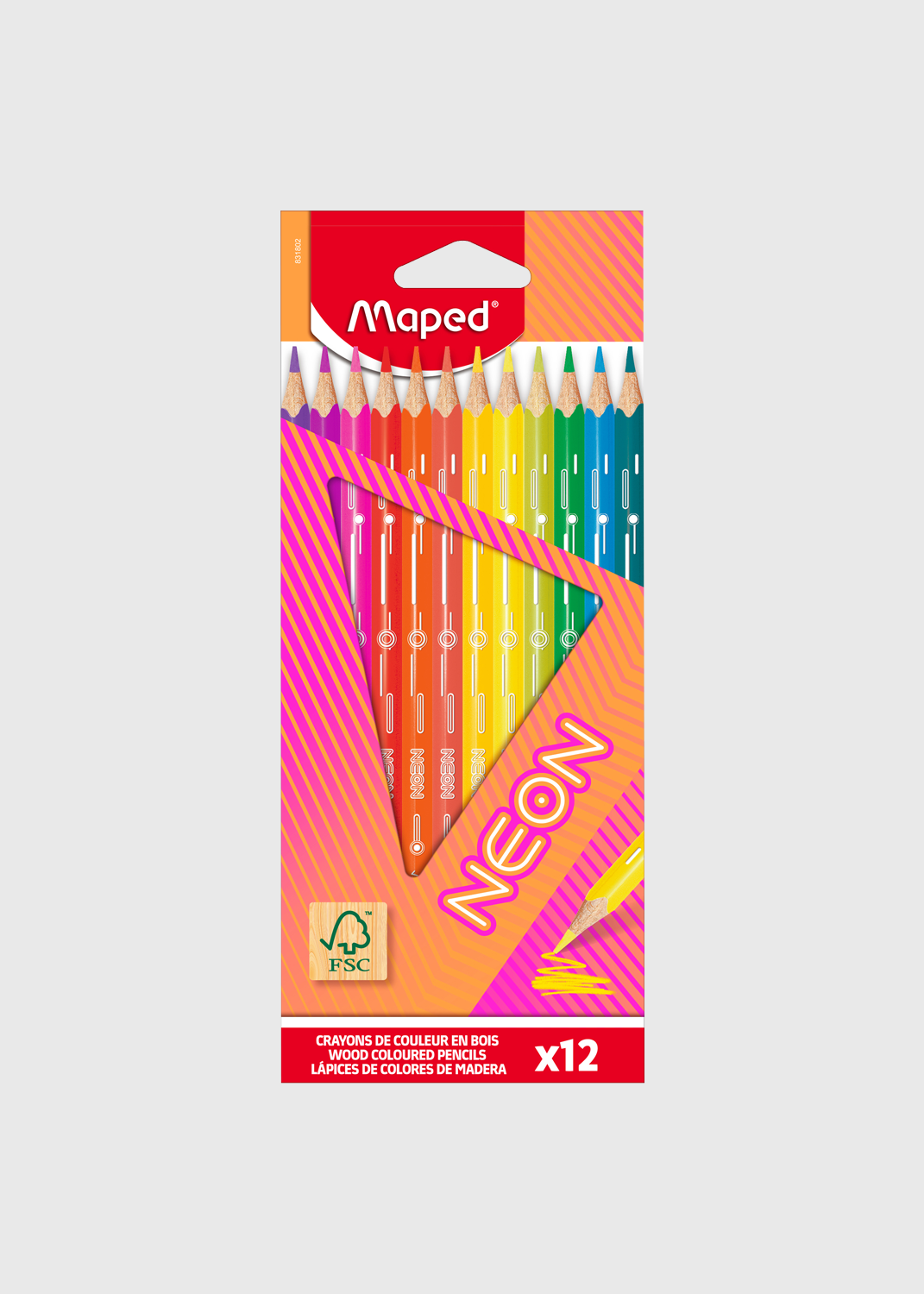 Neon Colouring Pencils - 12 Pack