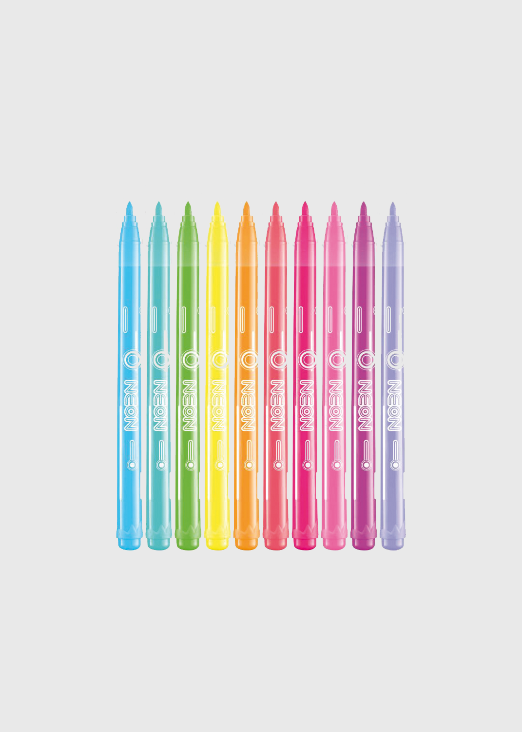 Neon Felt Tip Pens - 10 Pack