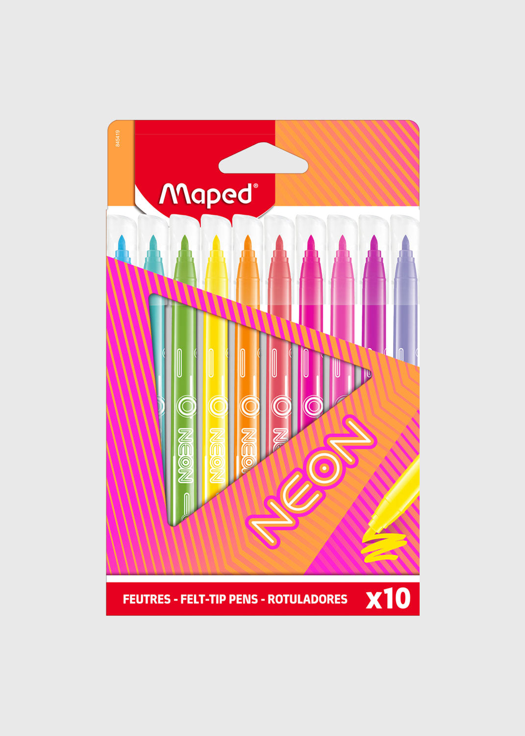 Neon Felt Tip Pens - 10 Pack