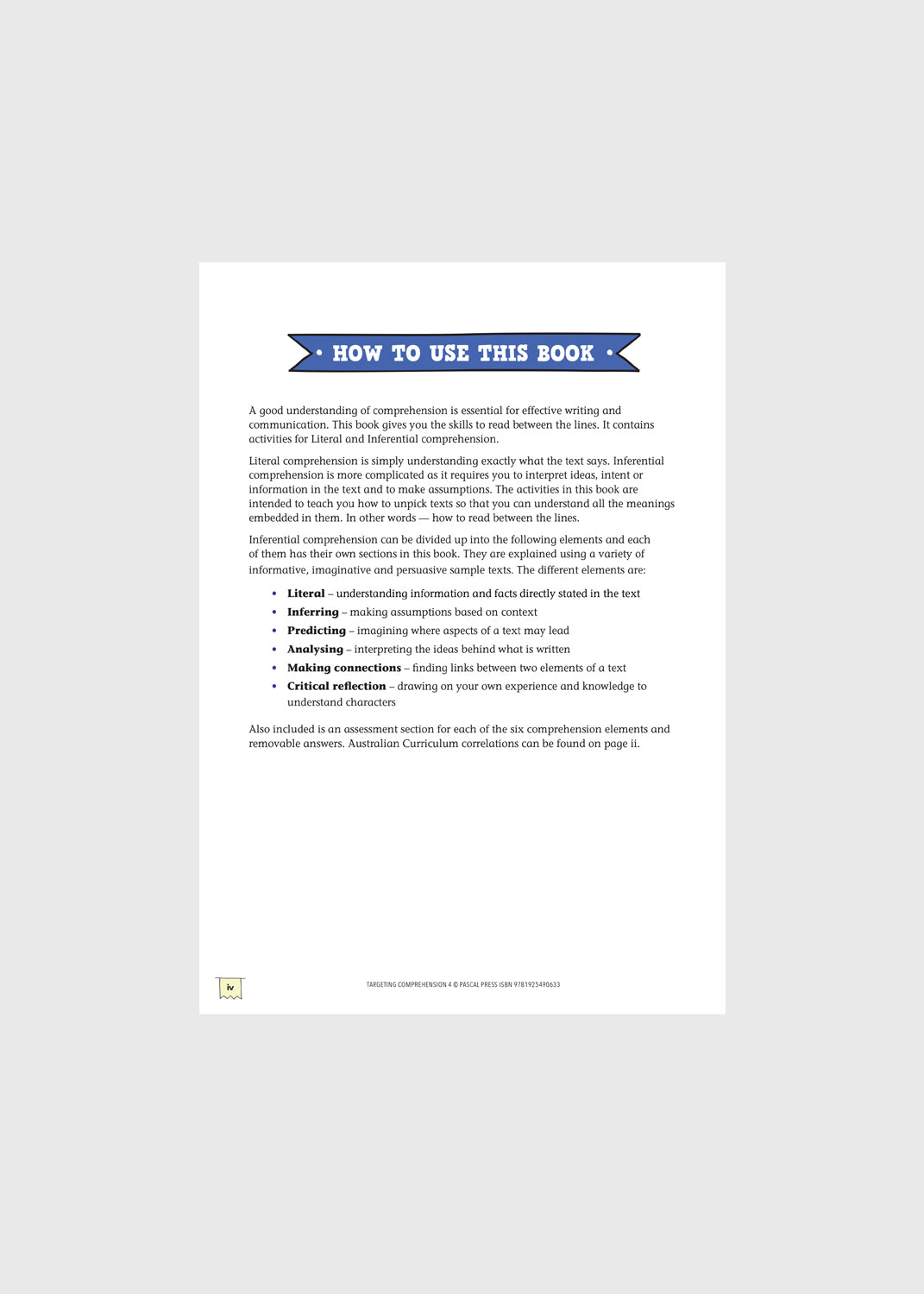 Targeting Comprehension Student Workbook – Year 4