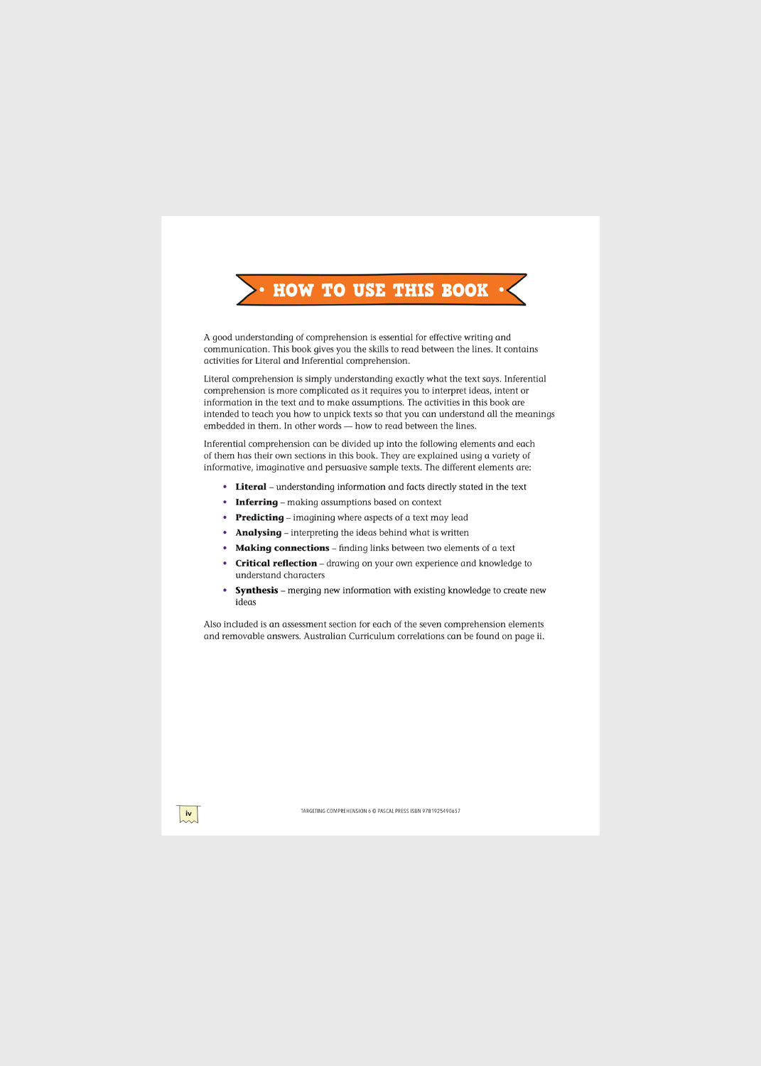 Targeting Comprehension Student Workbook – Year 6