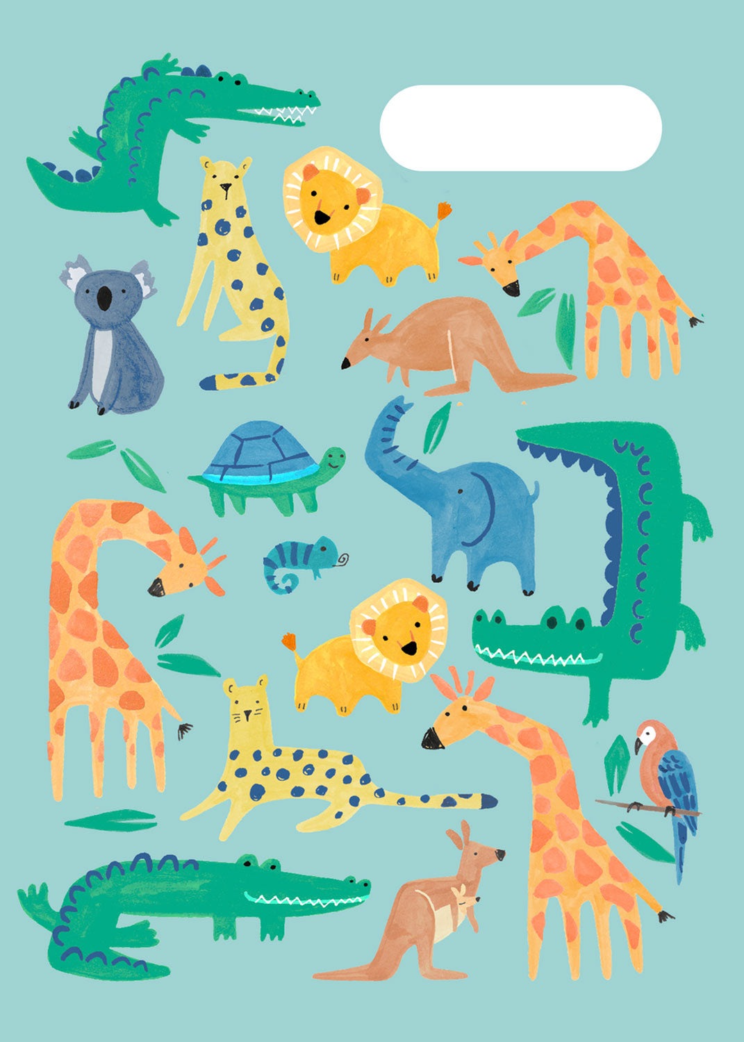 A4 Book Cover - Safari Puzzle 2