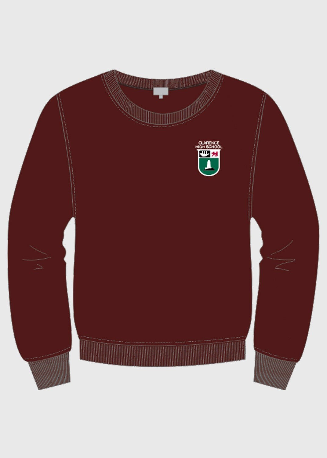 Jumper Fleecy Crew Neck Maroon