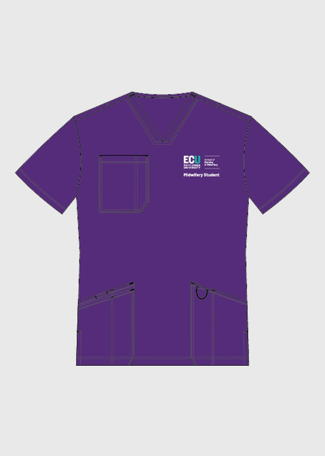 School of Nursing and Midwifery Scrub Top New Logo Orch