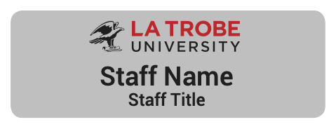 LTU Staff Name Badge - Magent Fastening