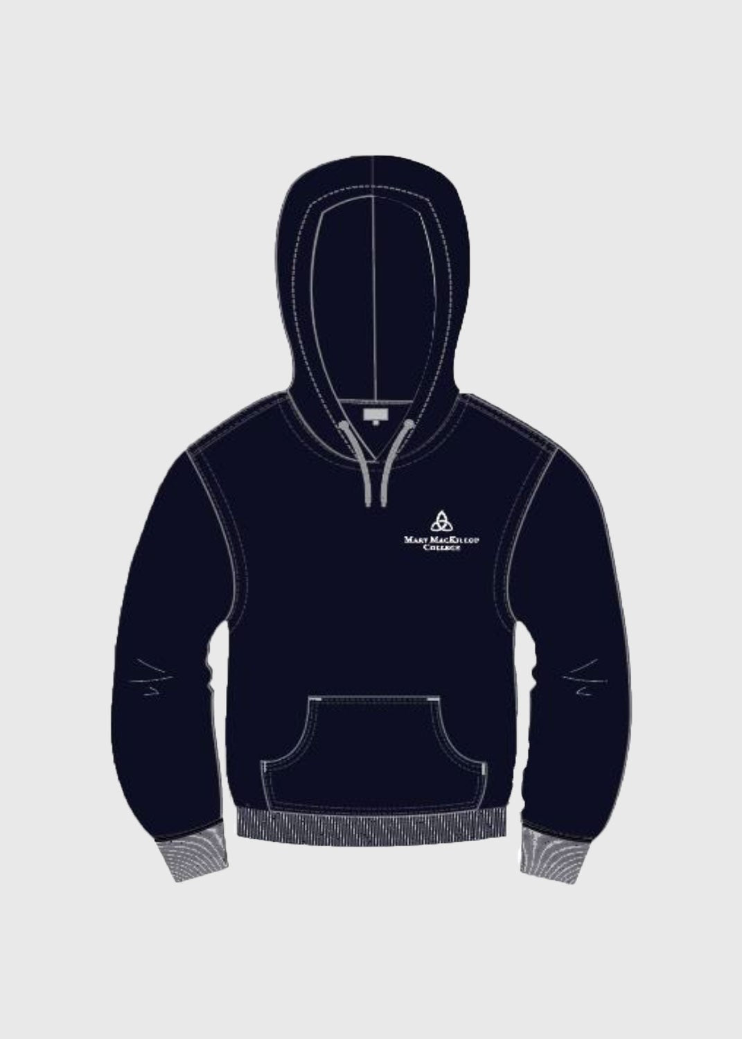 Fleece Hoodie Navy - Ladies