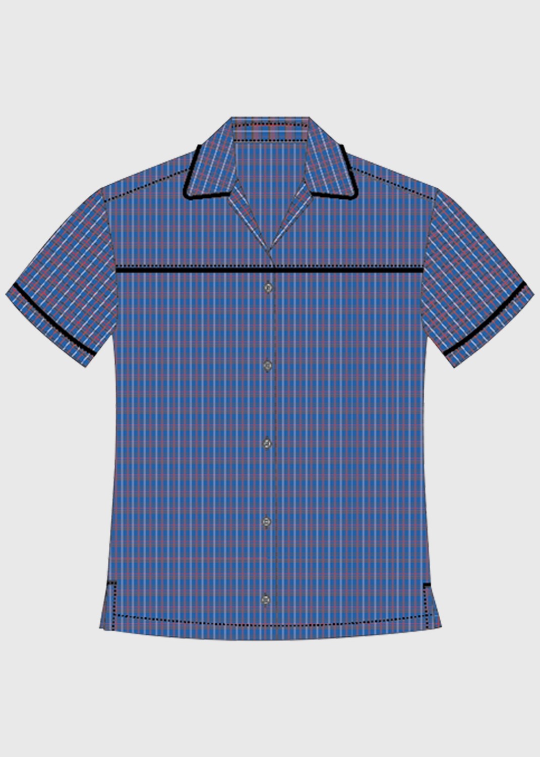 Blouse Check Blue