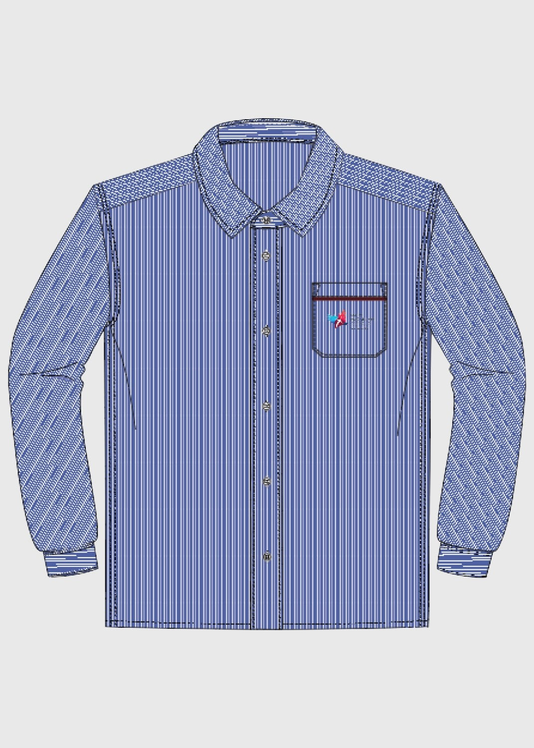 Shirt Blue LS Winter 7-10