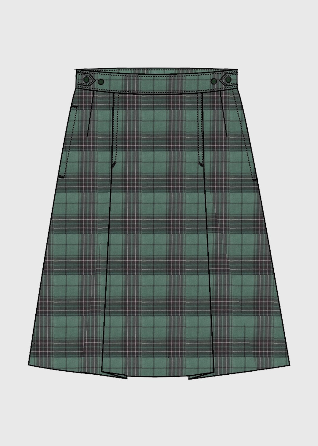 Skirt Green/Black/White Check