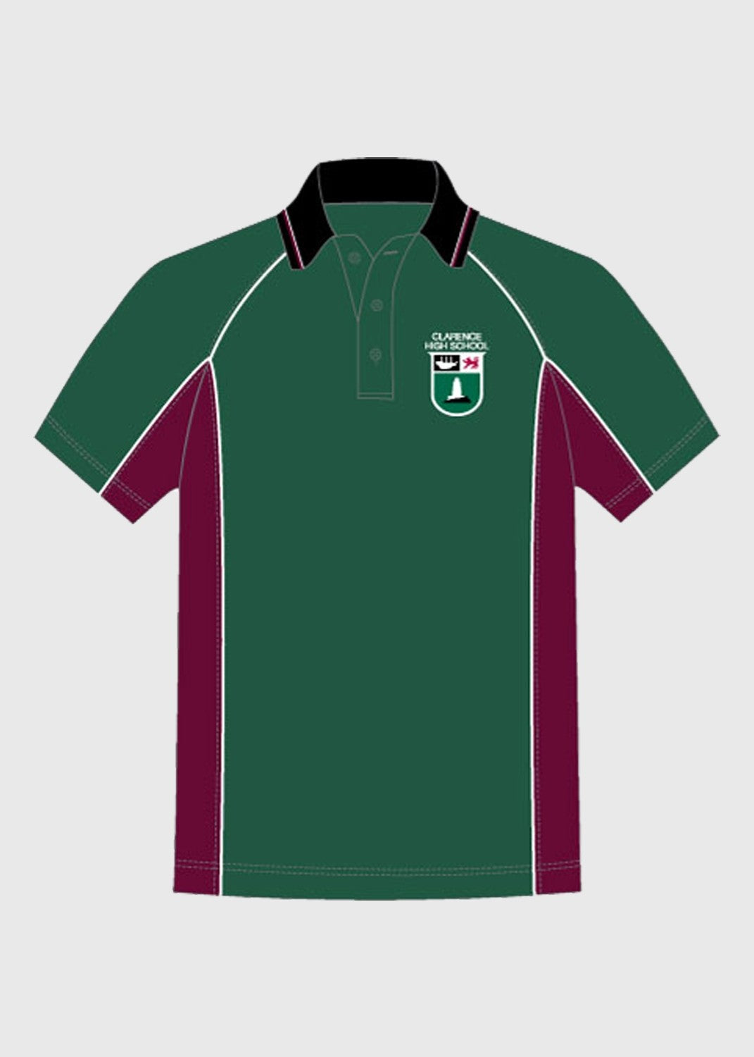 Polo S/S Bottle/Maroon with Embroidery