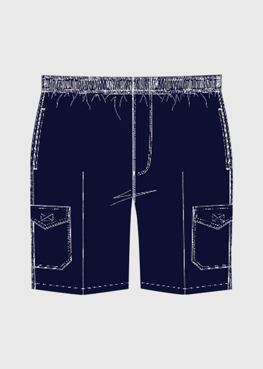 .edu Essentials Short Formal Boys Full Elastic Cargo Midnight