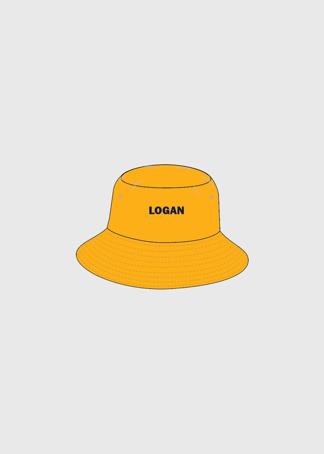 Bucket Hat Navy/Gold Reversible