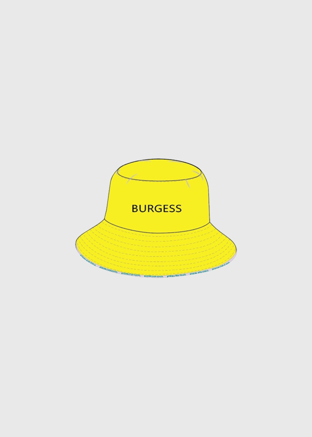 Hat Bucket Black/Yellow Burgess