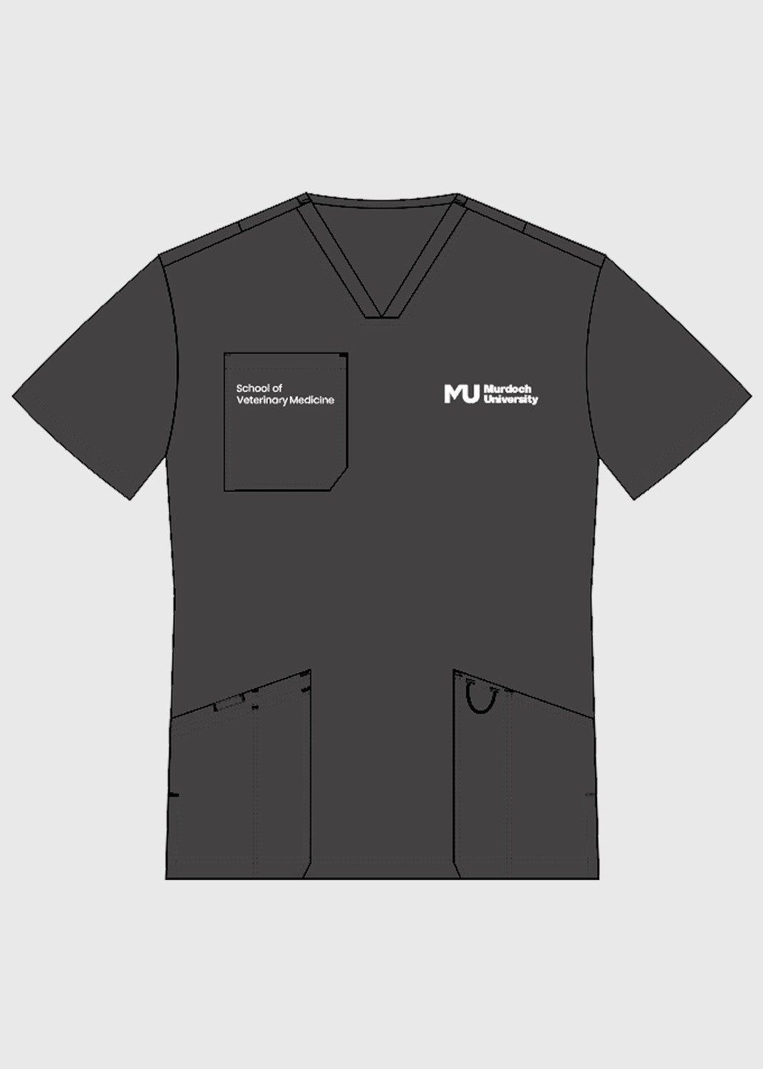 Murdoch School of Veterinary Medicine Scrub Top - Ladies