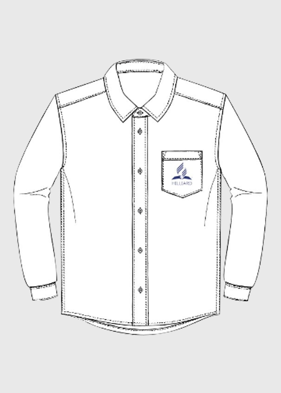 Shirt White L/S Prep - Y5