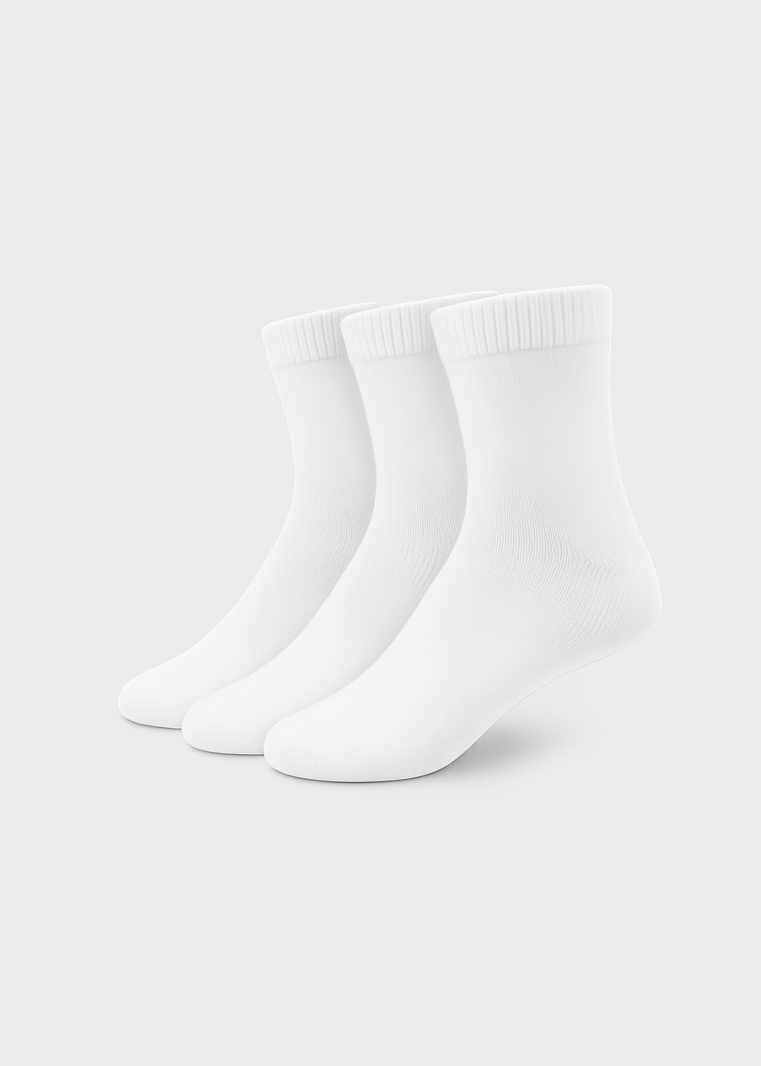 Sock White Quarter 3 pk