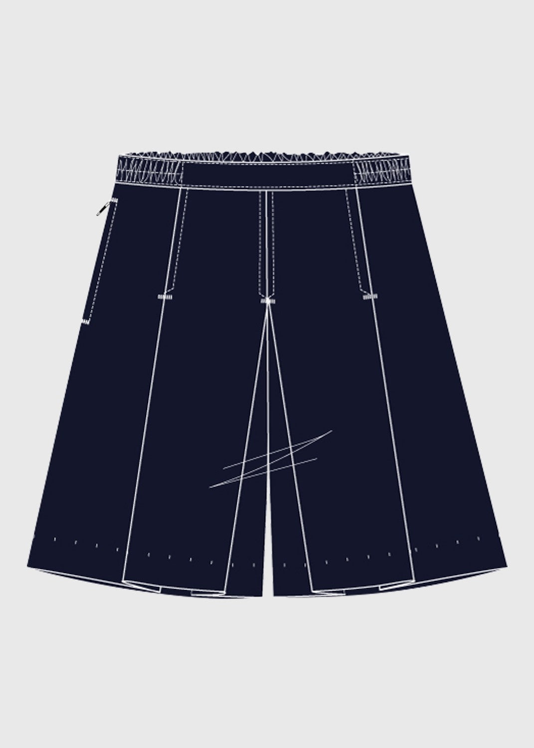 .edu Essentials Formal Culotte - Midnight Navy (Front Tab)