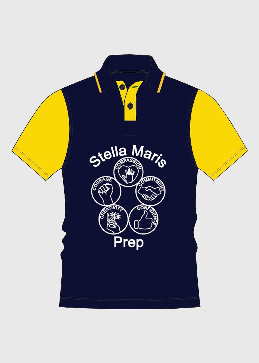 Polo Prep Navy Yellow