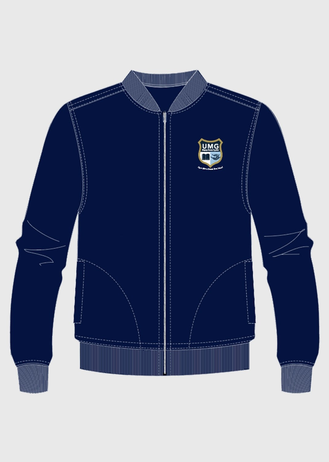 Jacket Fleece Zip Navy