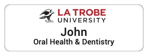 LTU Name Badge - Oral Health & Dentistry
