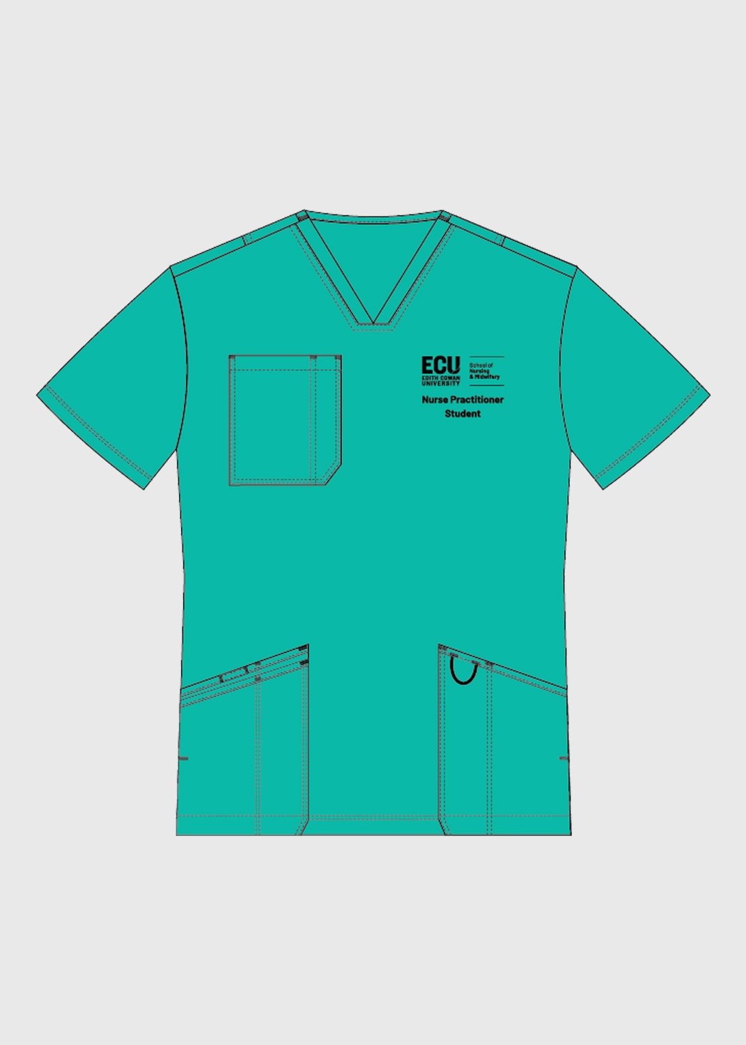 Nurse Practioner Student - Scrub Top Unsiex