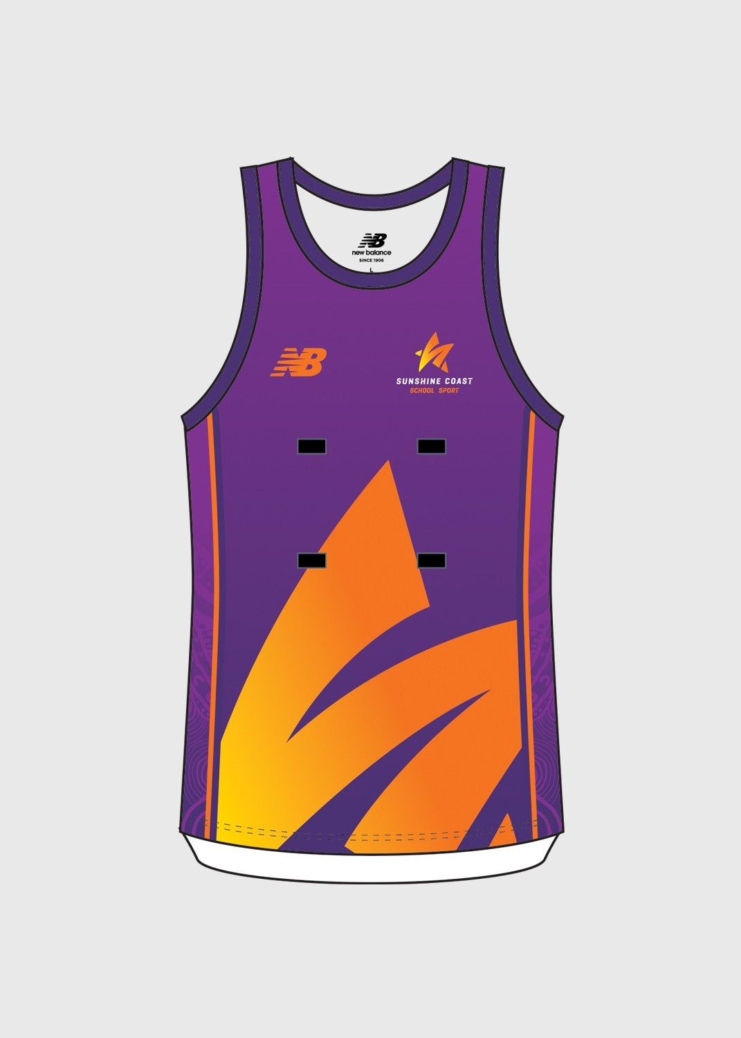 Netball Singlet Velcro Tabs Male