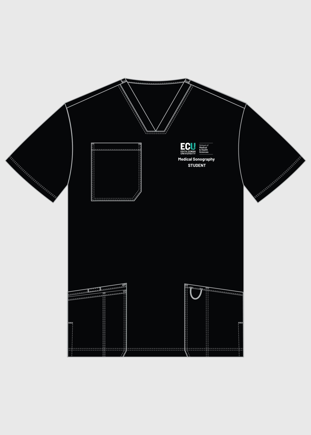 Medical Sonography Student Scrub - Unisex