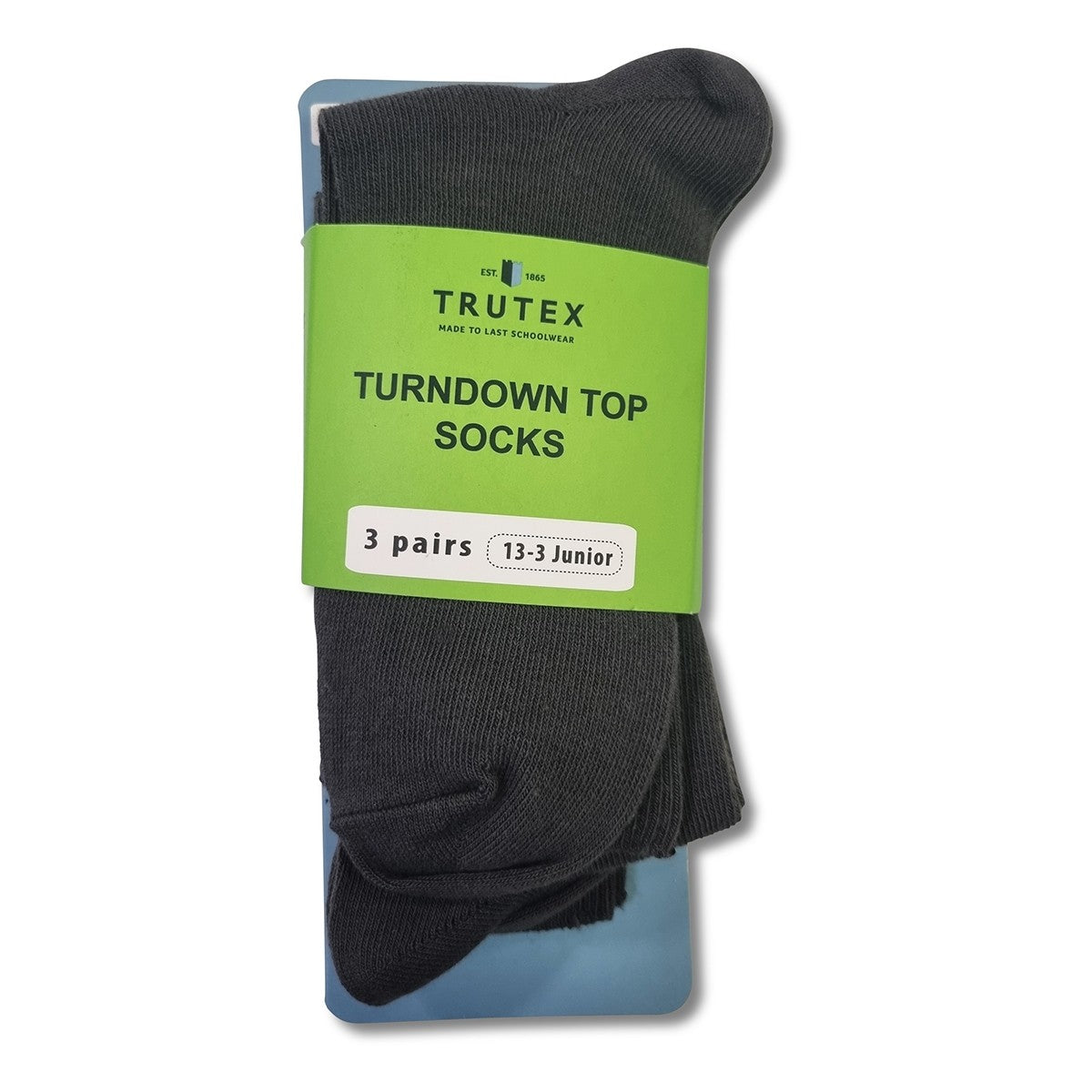 Socks Dark Grey Turndown 3pk