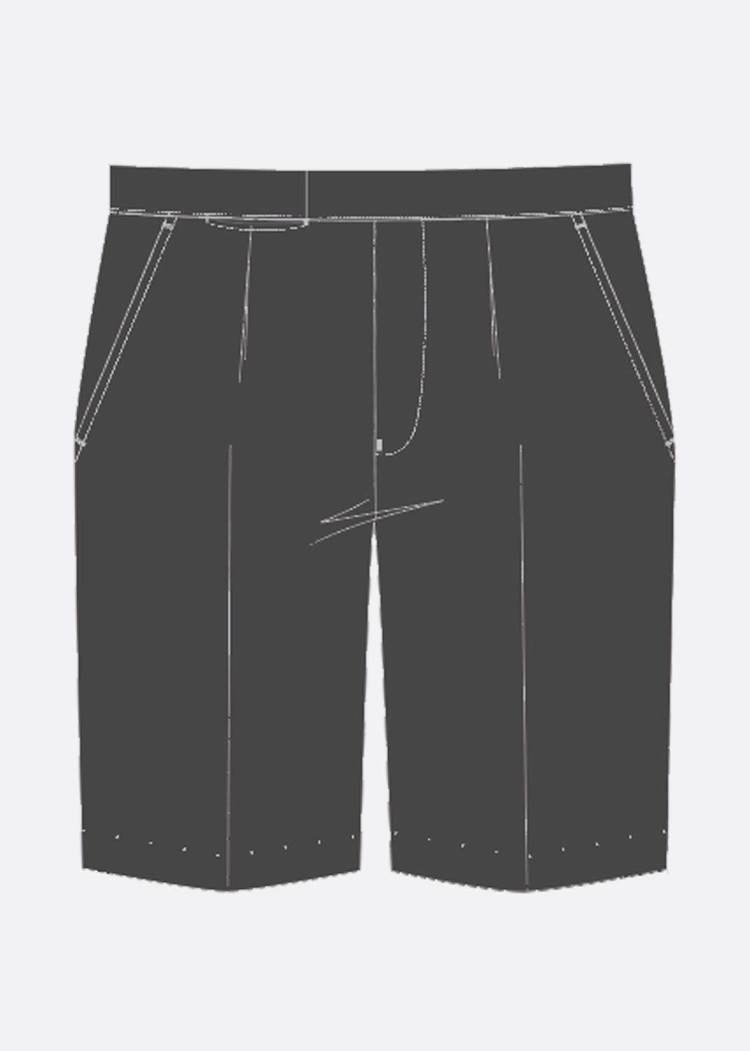 .edu Essentials Shorts Formal Boys Elastic Back Grey Marle