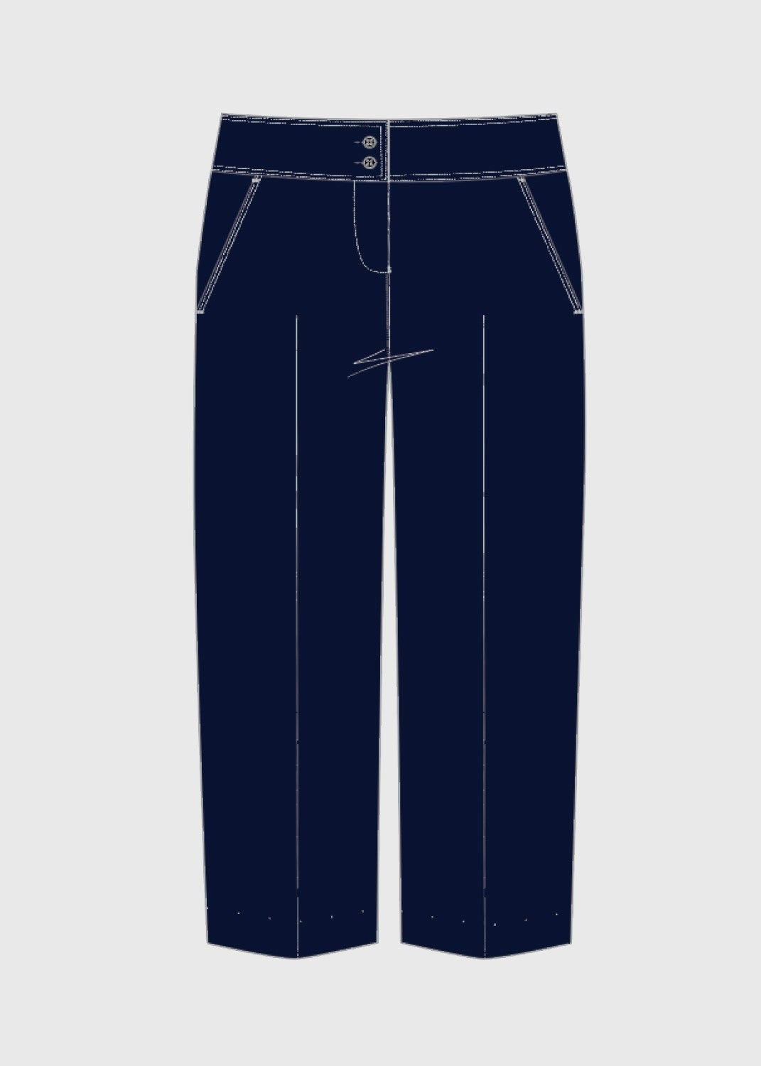 .edu essentials Girls Formal Trouser Navy Stretch Micro Twill