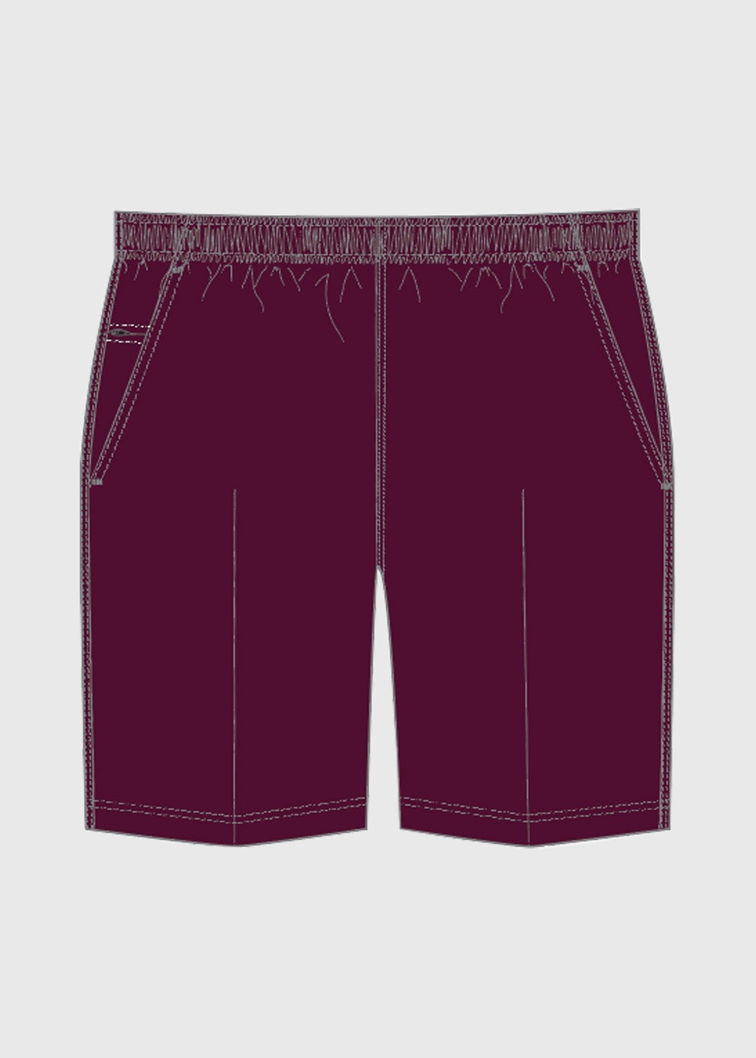 .edu Essentials Short Formal Boys Full Elastic Waist Maroon