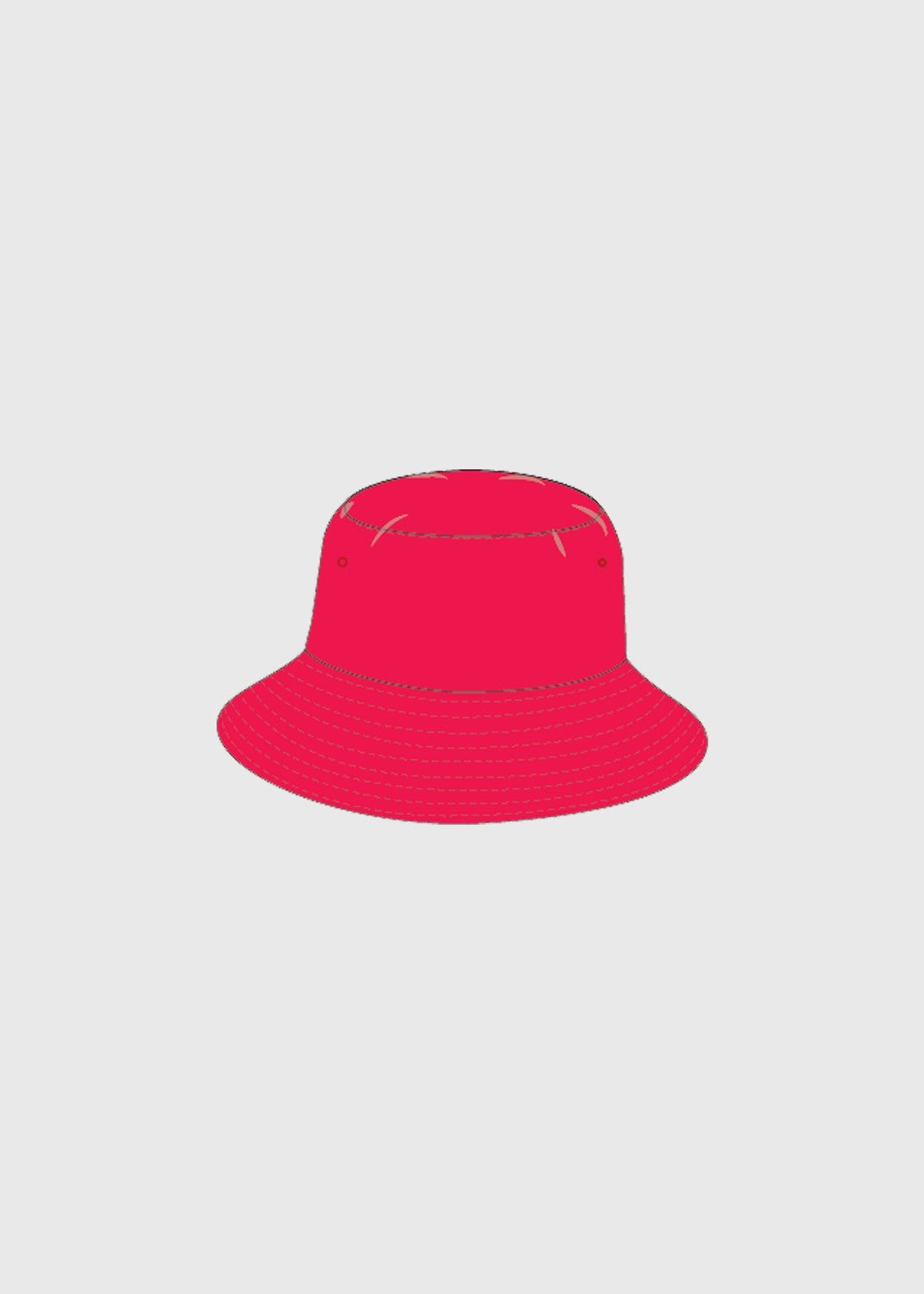 Hat Bucket Black/Red Reversible