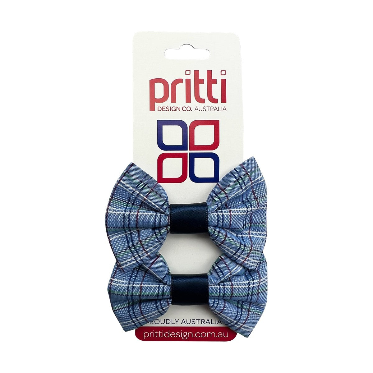 Hair Bows Mackay Christian College JNR check 2 pk