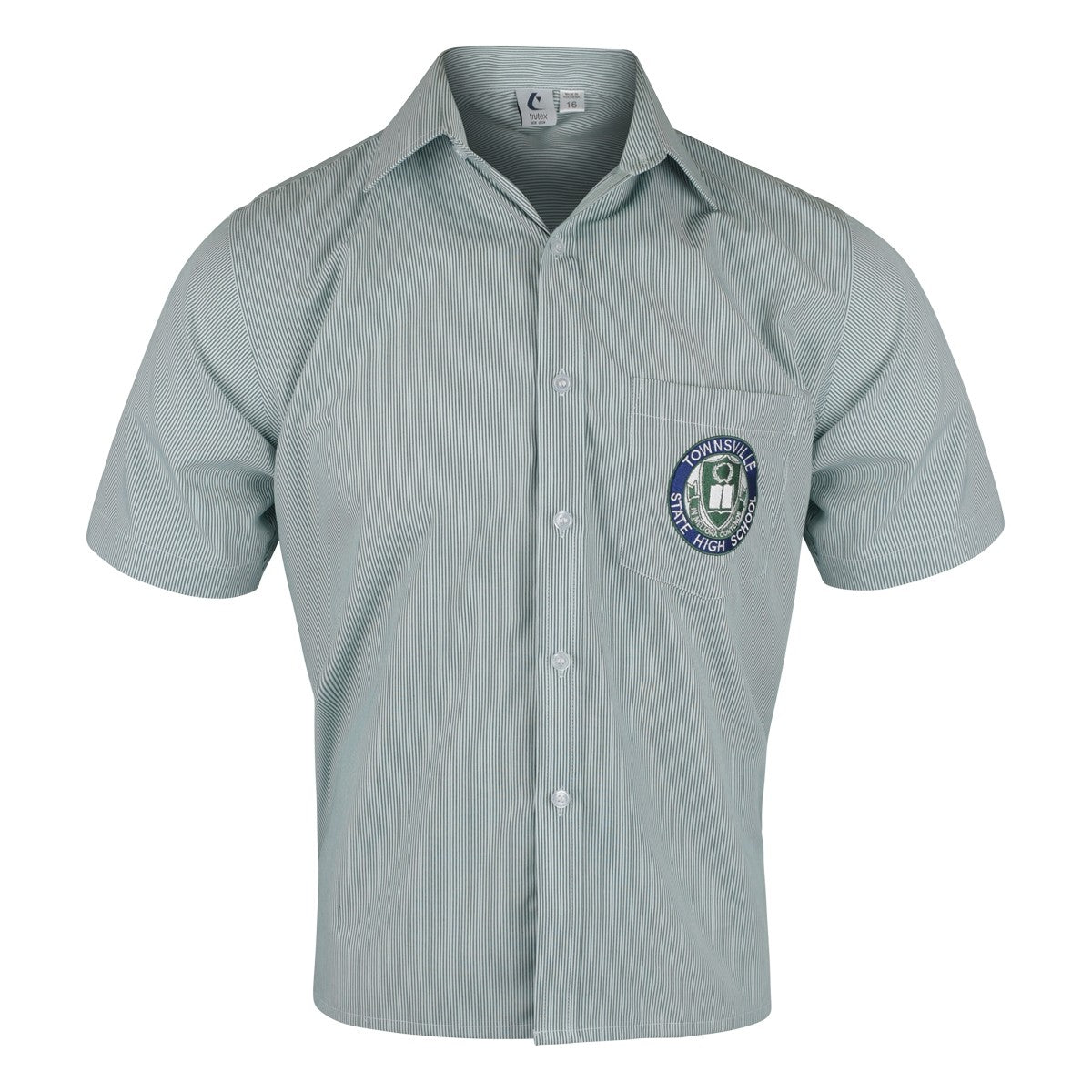 Shirt Green/White Stripe