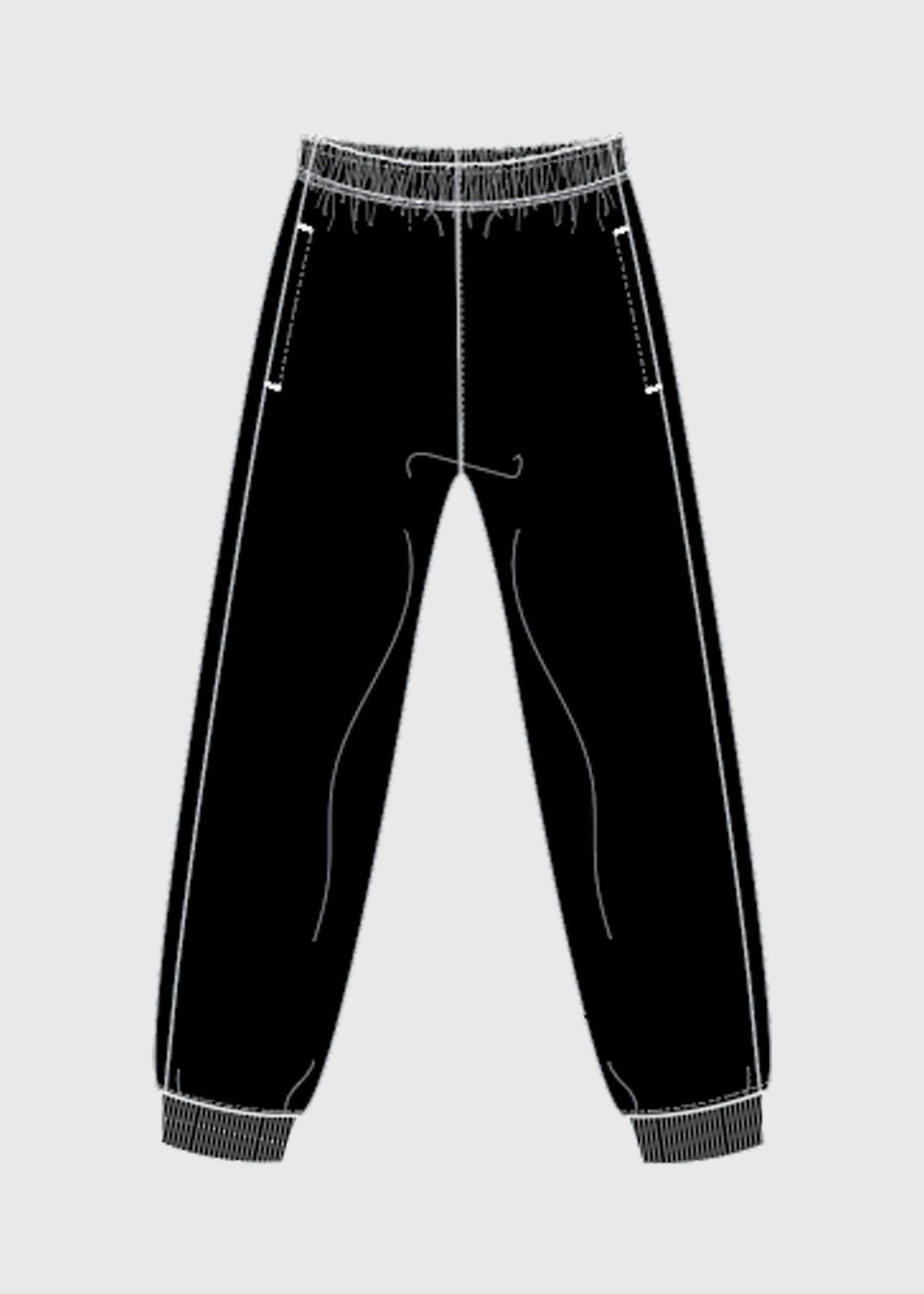 .edu Essentials Fleece Pants Cuff Hem-Black