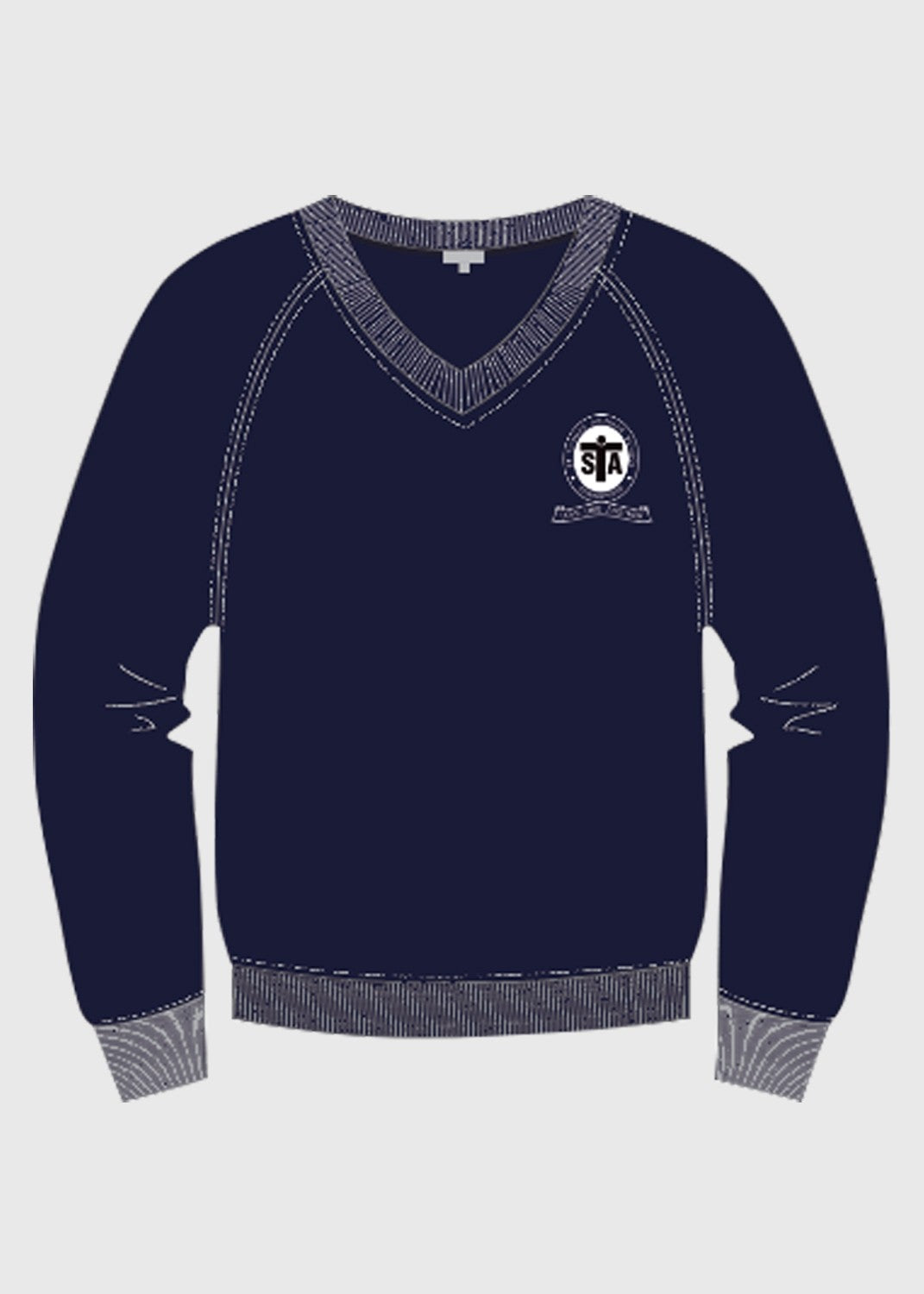 JUMPER V NECK FLEECE NAVY