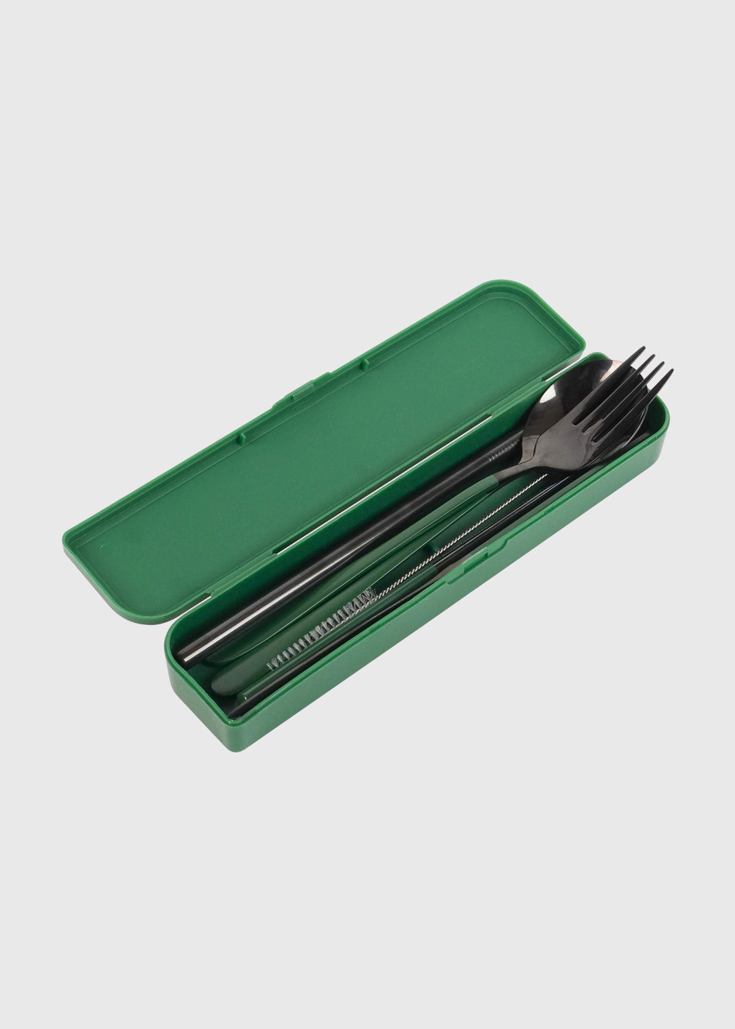 TSC Cutlery Set - Black/Forrect Green Handle (7 Piece)