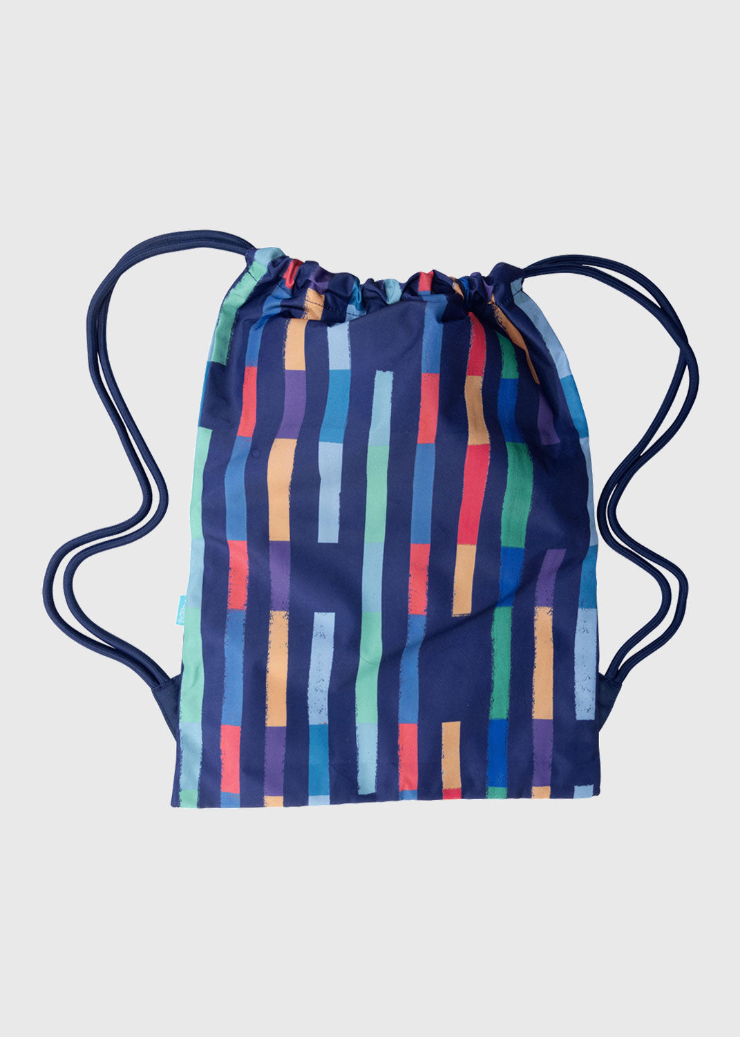 Big Drawstring Bag - Bright Stripes