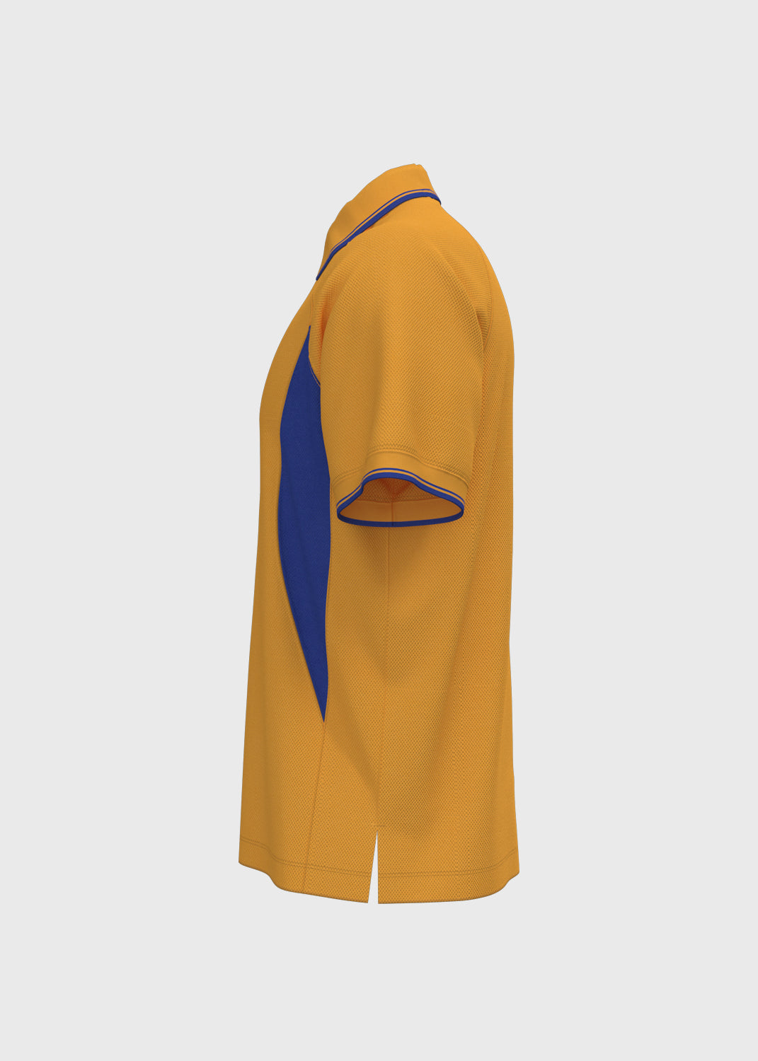 Contrast Panel Polo - Gold/Dark Royal