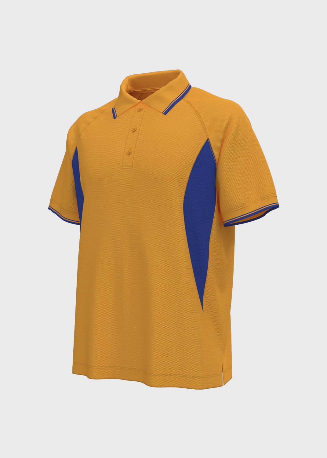 Contrast Panel Polo - Gold/Dark Royal