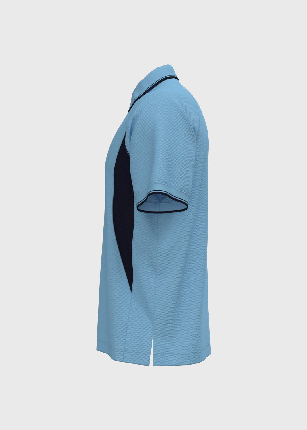Contrast Panel Polo - Light Blue/Midnight