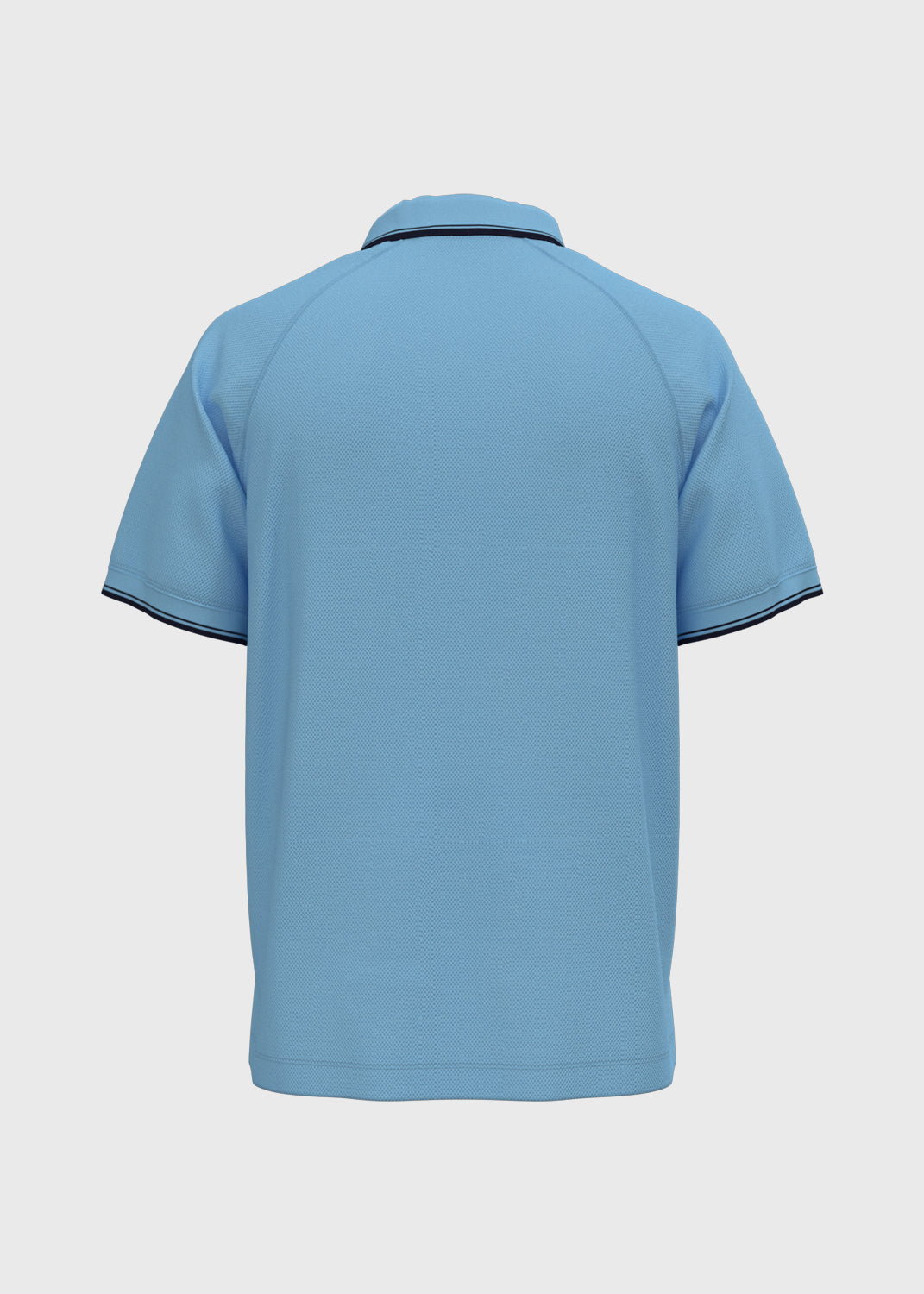 Contrast Panel Polo - Light Blue/Midnight