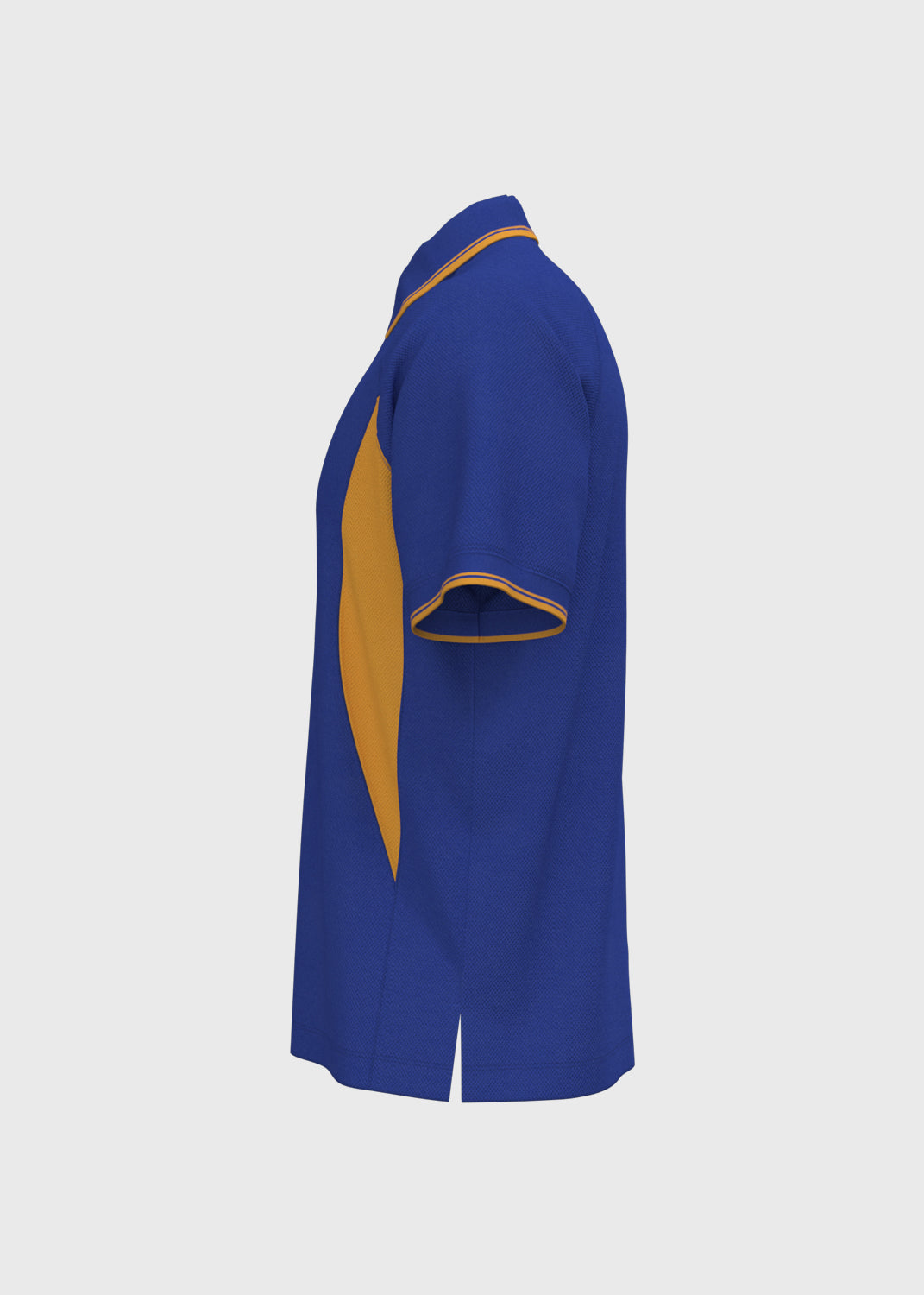 Contrast Panel Polo - Dark Royal/Gold