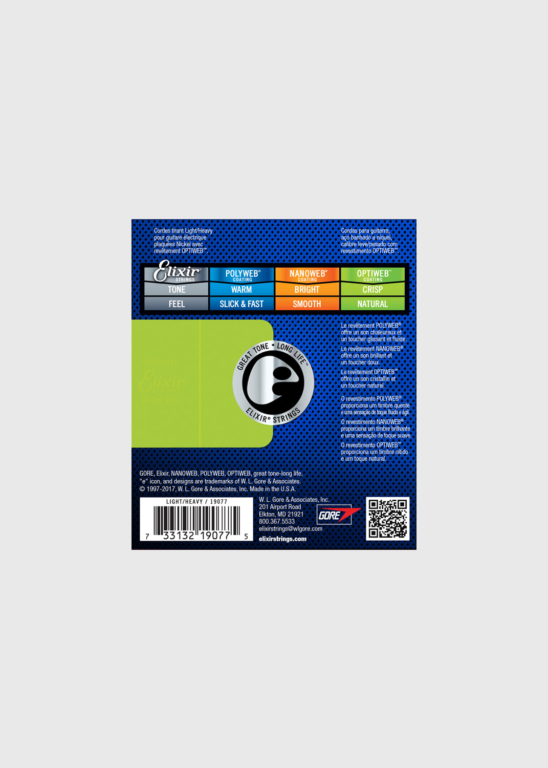 Elixir 19077 Optiweb Electric - Light Heavy 10-52
