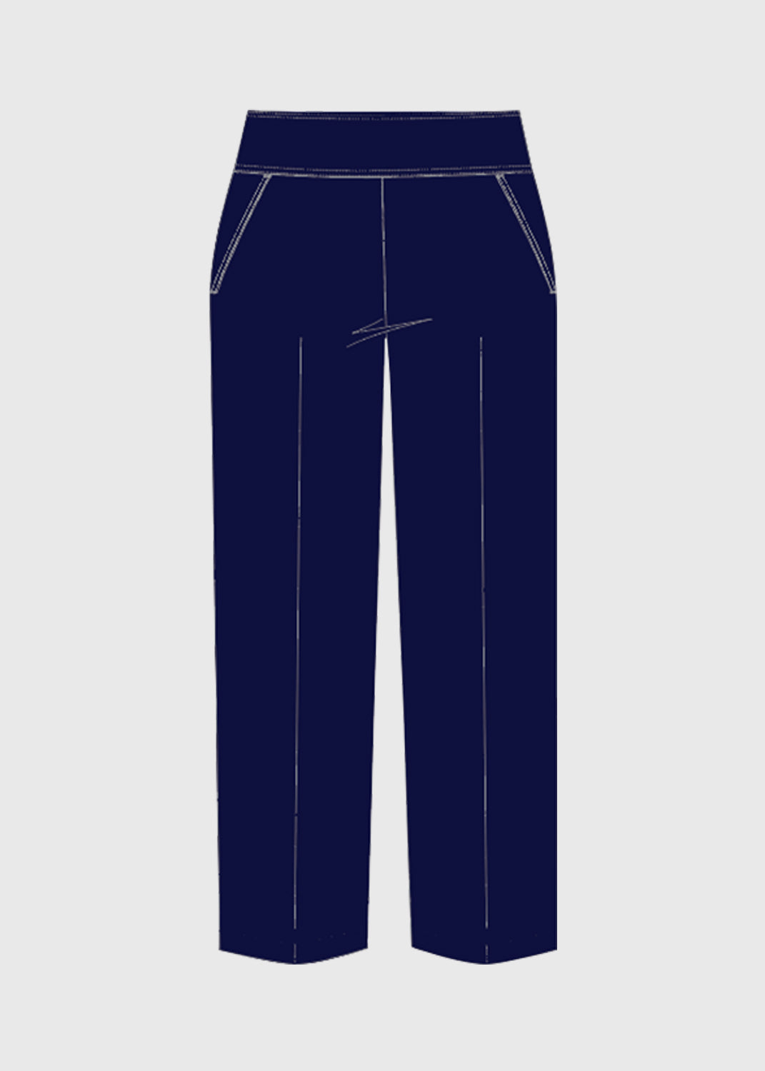 .edu Essentials Pant Formal Girls Half Elastic Night Navy