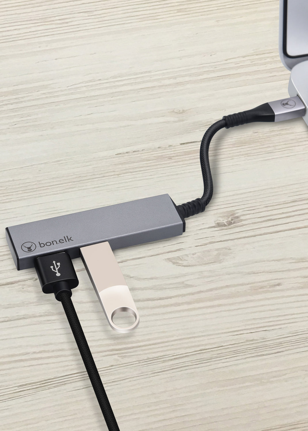 Long-Life Series USB-C to 2 Port USB 3.0 Slim Hub - Space Grey
