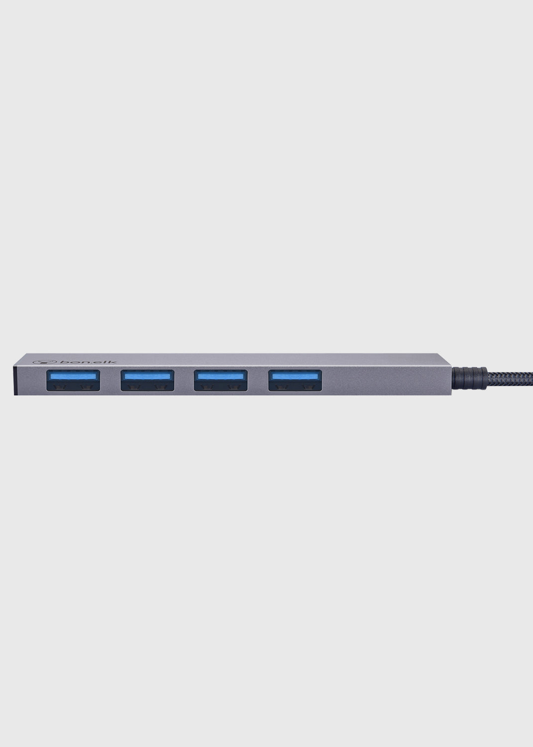 Long-Life USB-A to 4 Port USB 3.0 Slim Hub - Space Grey