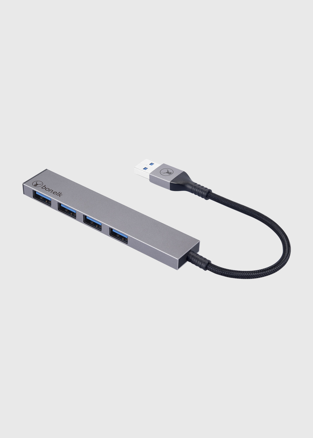 Long-Life USB-A to 4 Port USB 3.0 Slim Hub - Space Grey
