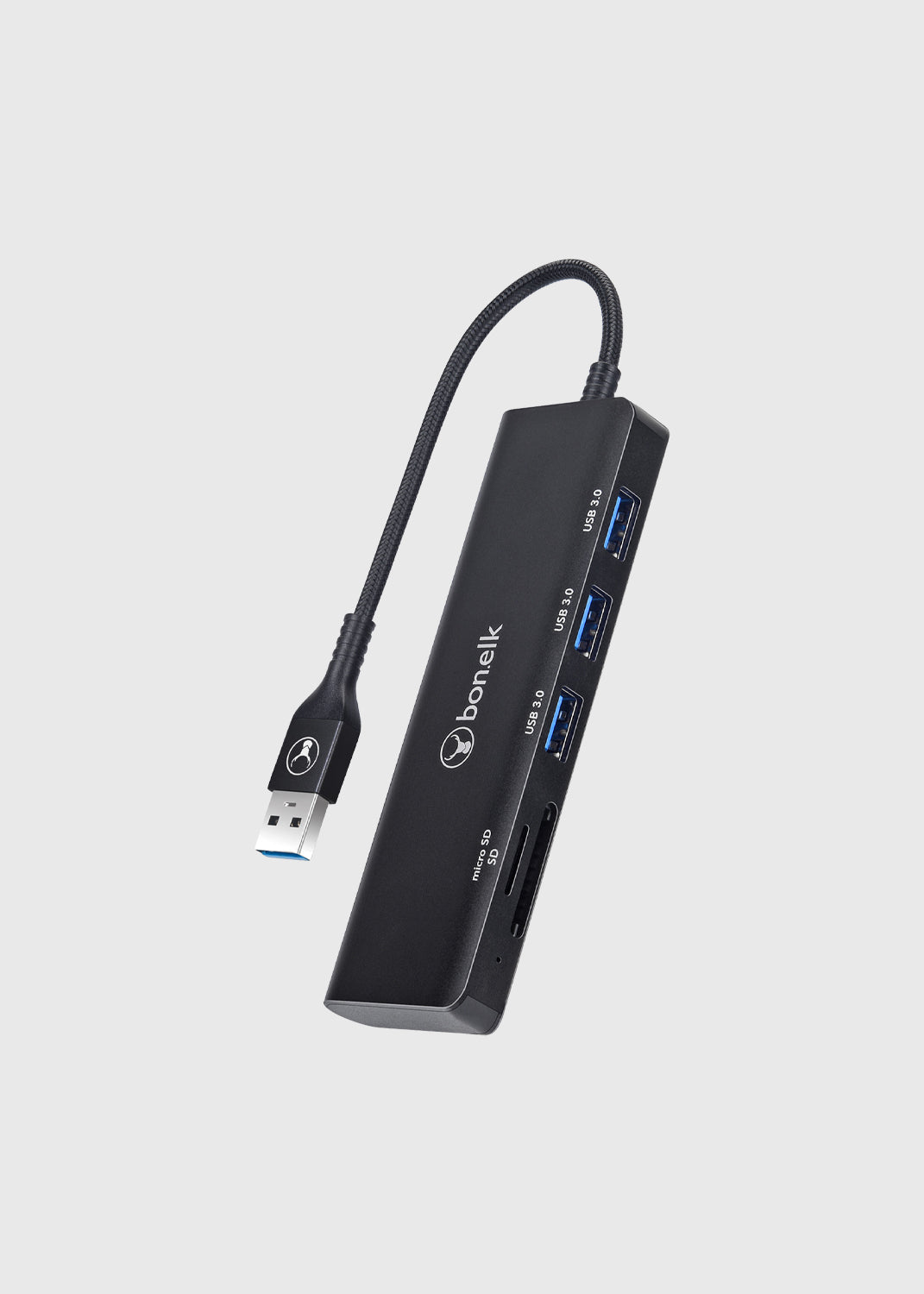 Long-Life USB-A 5-in-1 Multiport Hub - Black