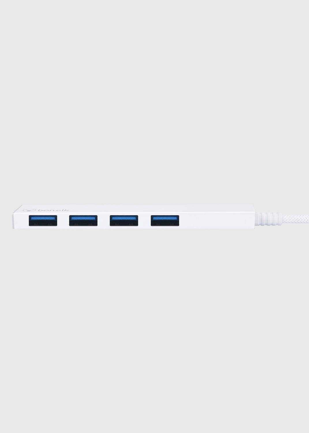Long-Life USB-A to 4 Port USB 3.0 Slim Hub - White